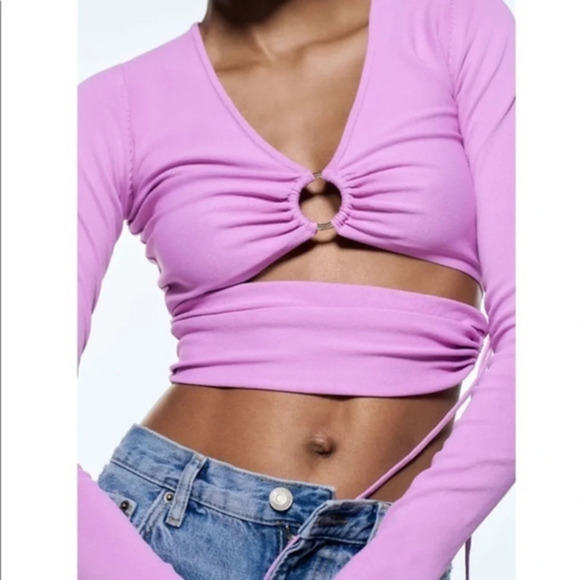 New Zara Cut Out Knit Top - Picture 6 of 16